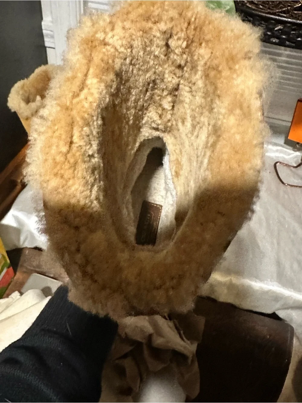 EUC Coach Suede Sherpa Lined Boots in Camel